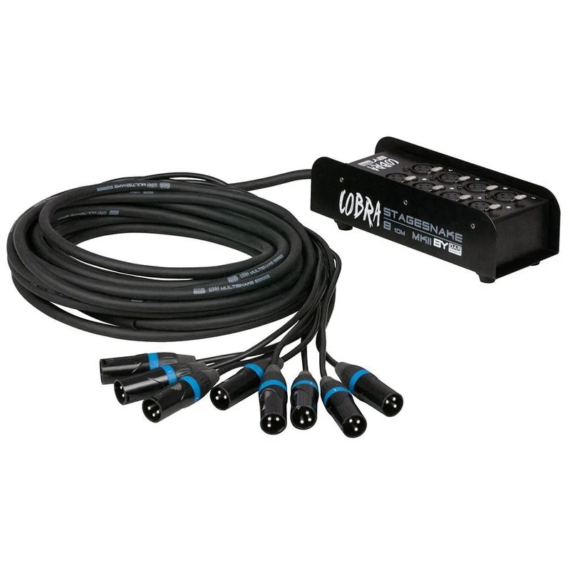 Multikabel 10 m + stageblock - 8 in