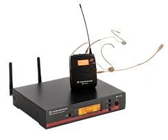 Wireless uhf sennheiser ew 100 set headset hsp 4ew3 beige