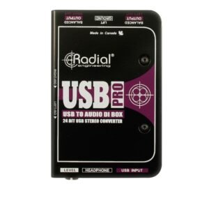 Radial usb soundcard -> stereo xlr - gnd lift - headphone
