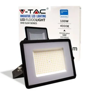 Vtac - 100w slimeline - black body - 4000k - day white led