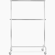 Kapstokrek chroom dubbel 103x55x142->212cm