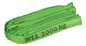 Nylon rondstrop groen - 2ton - 2m